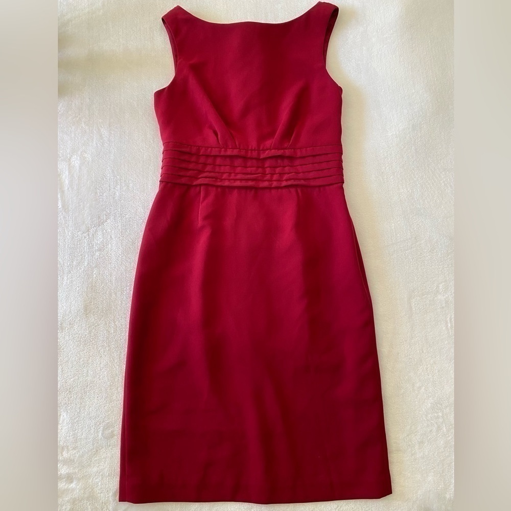Banana Republic Red Dress‎ Side Zipper Size 2
